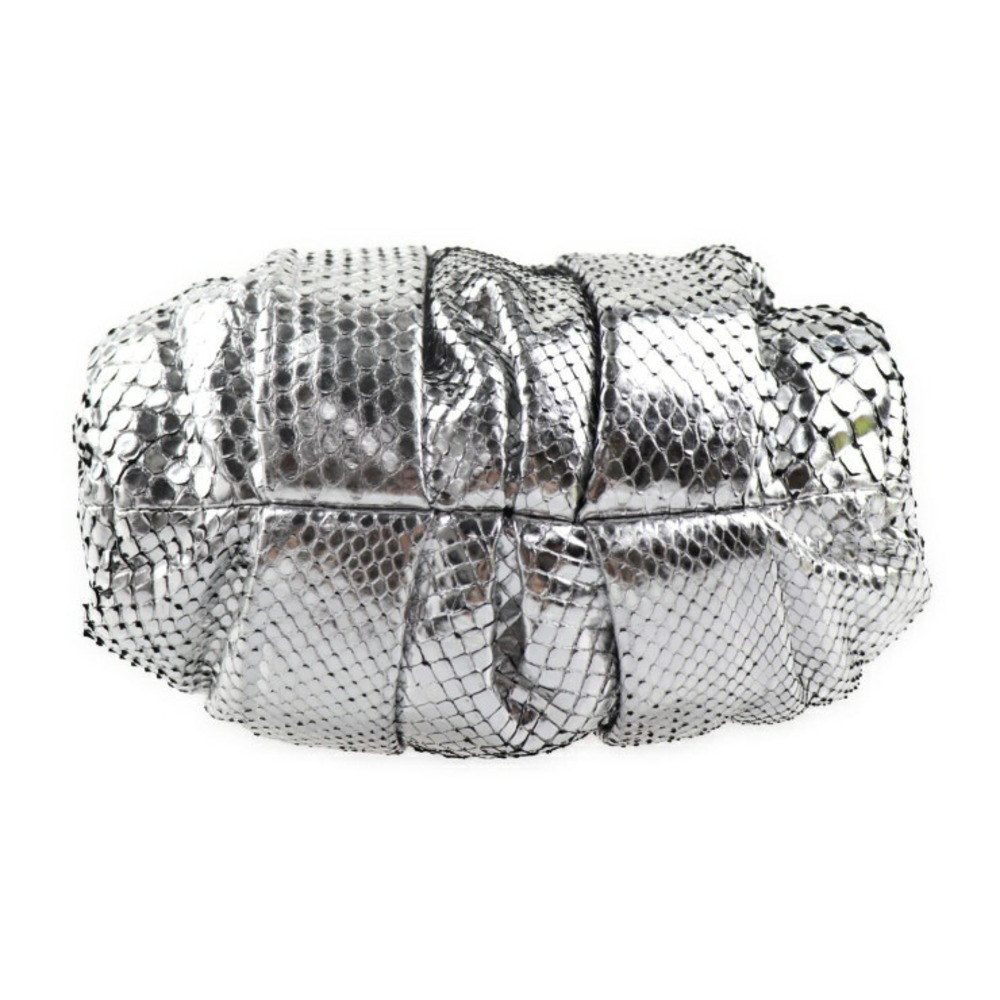 Christian Louboutin Handbag Python Leather Silver - image 4
